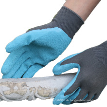 NMSAFETY blaue Latexhandschuhe für den Bau mit EN388: 2016